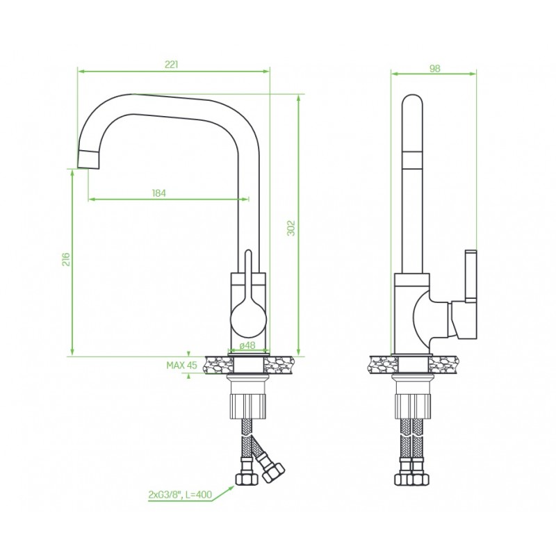 Bateria Zlewozmywakowa Kuchenna Biała Granit Bateria Zlewozmywakowa Kuchenna Biała Granit