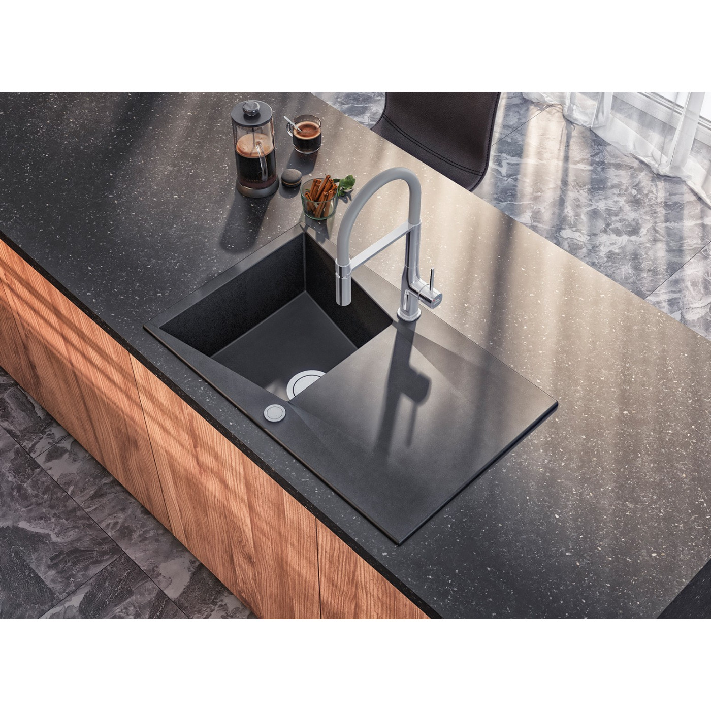 Bateria Zlewozmywakowa z Elastyczną Wylewką POLA Bateria Zlewozmywakowa z Elastyczną Wylewką POLA