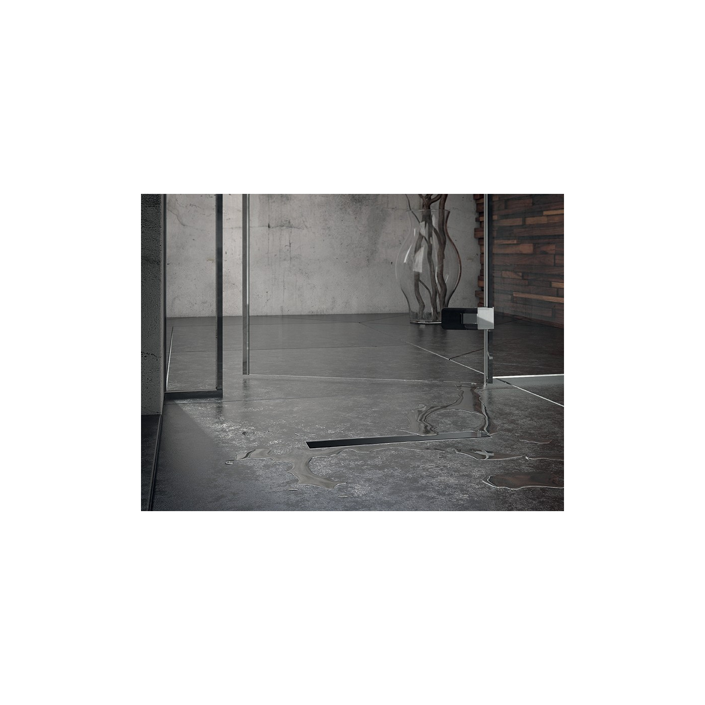 Odpływ Liniowy 100 cm Niski BASSO Czarny