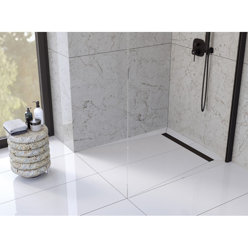 Odpływ Liniowy 100 cm Niski BASSO Czarny