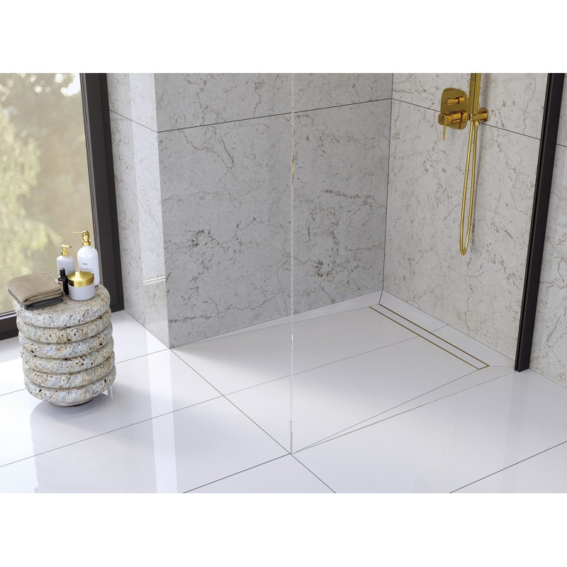 Odpływ Liniowy 100 cm Niski BASSO Złoty