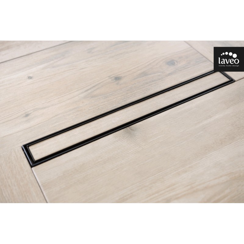 Odpływ Liniowy 50 cm Niski BASSO Czarne Szkło COB_750S Odpływ Liniowy 50 cm Niski BASSO Czarne Szkło COB_750S