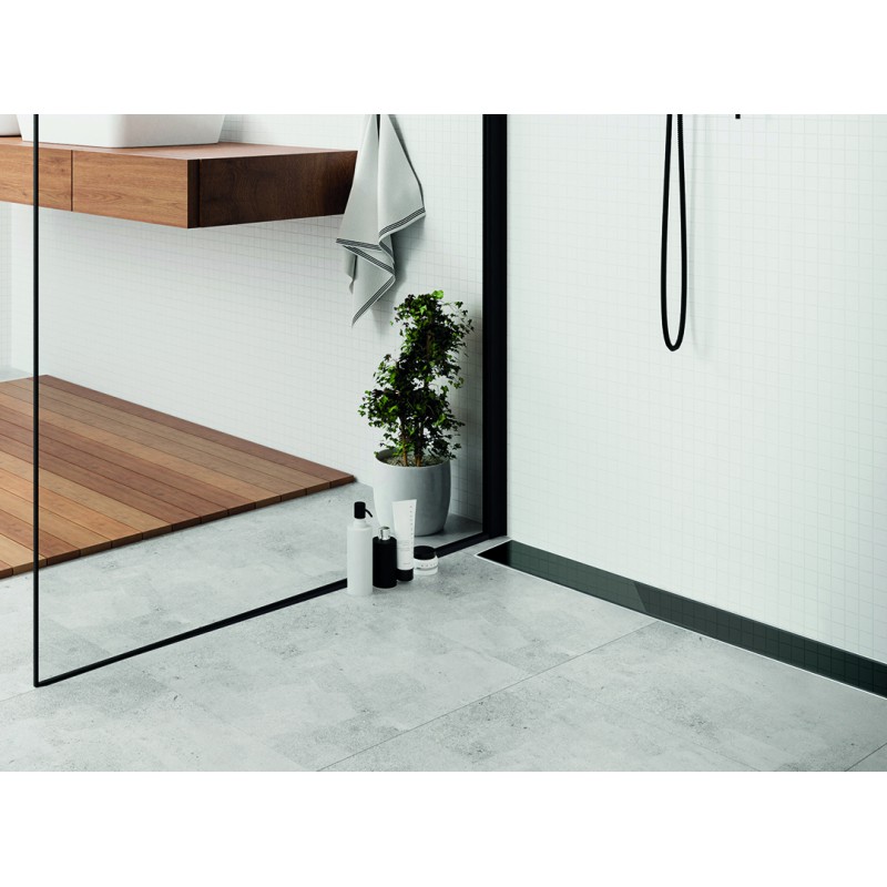 Odpływ Liniowy 50 cm Przyścienny Czarne Szkło