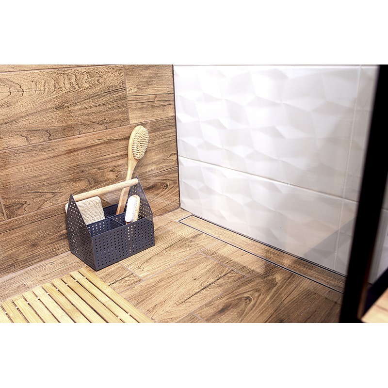 Odpływ Liniowy 50 cm Przyścienny Czarne Szkło