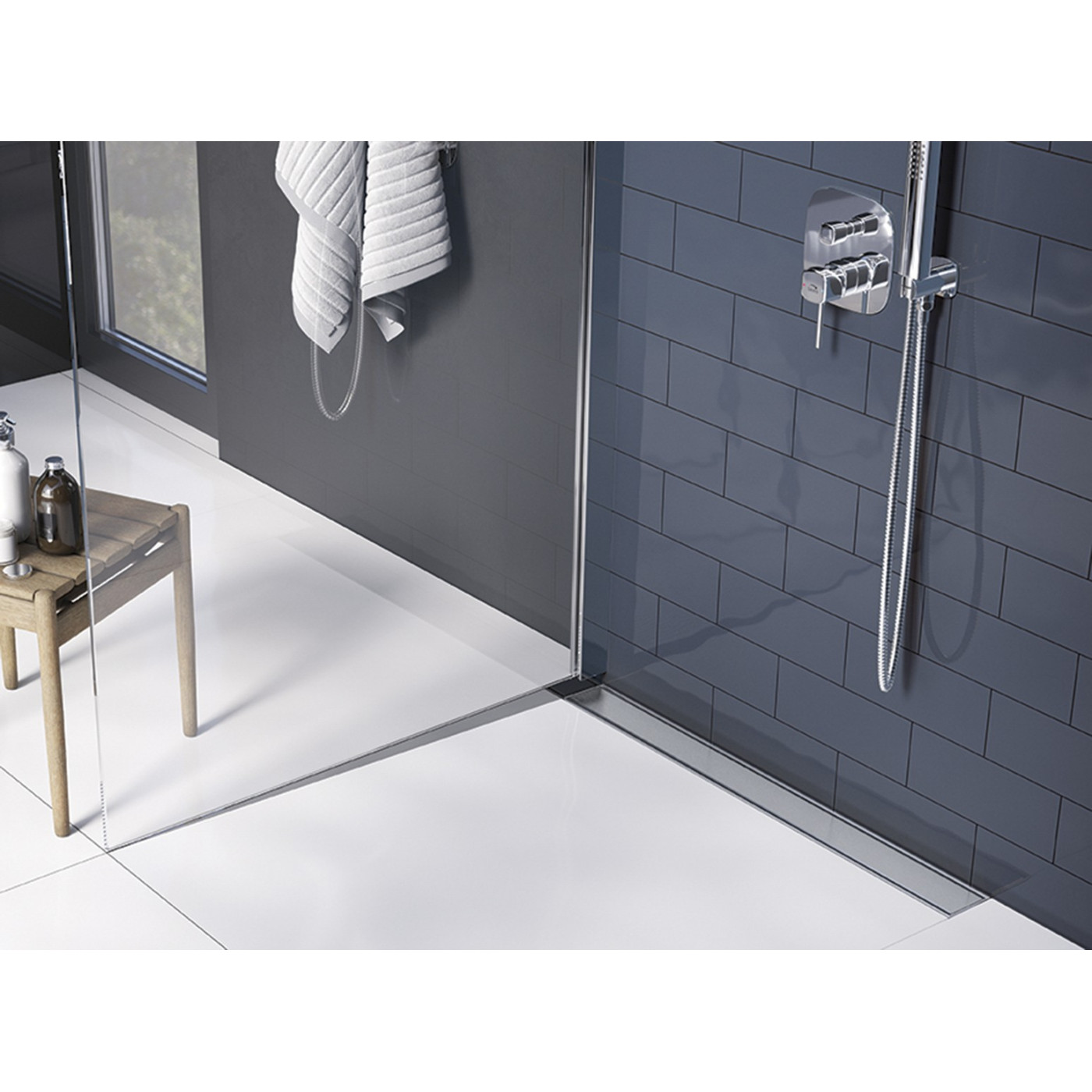 Odpływ Liniowy 50 cm Przyścienny INOX