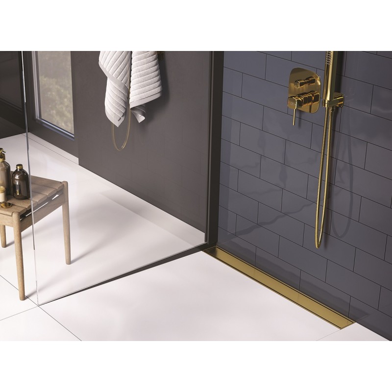 Odpływ Liniowy 80 cm Przyścienny Złoty COB_G81D Odpływ Liniowy 80 cm Przyścienny Złoty COB_G81D