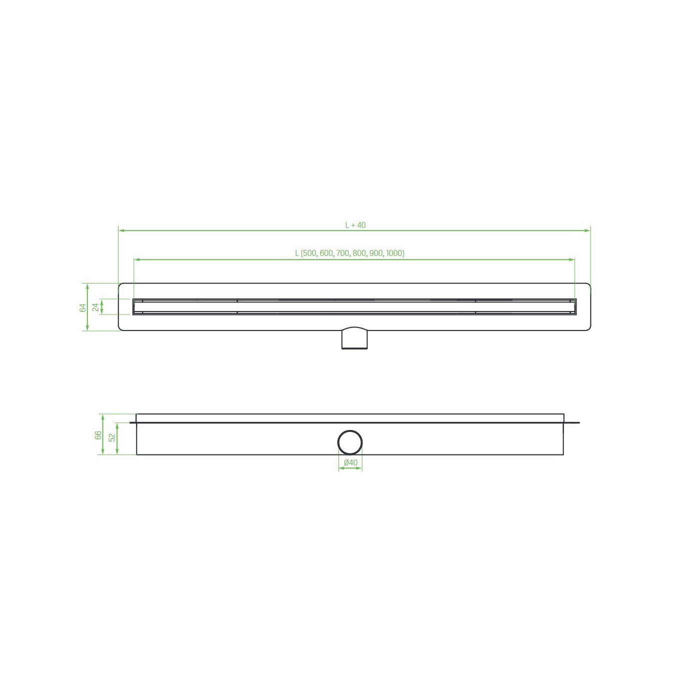 Odpływ Liniowy 100 cm INOX Slim Odpływ Liniowy 100 cm INOX Slim