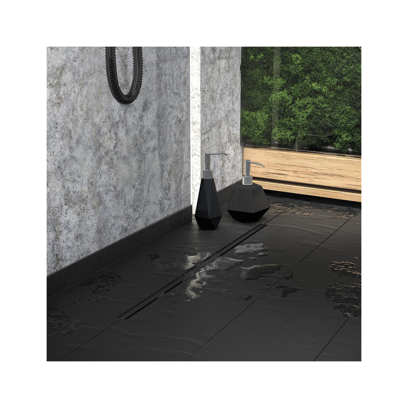 Odpływ Liniowy 60 cm Czarny Slim COS_760D Odpływ Liniowy 60 cm Czarny Slim COS_760D