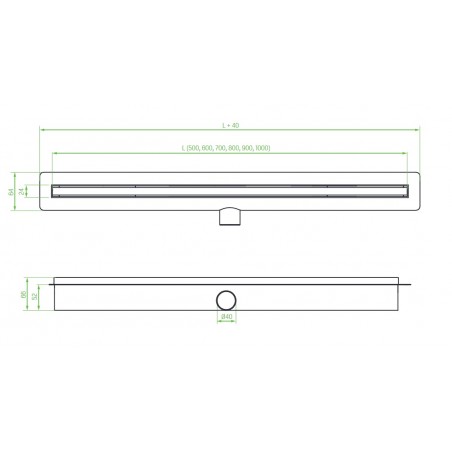 Odpływ Liniowy 70 cm INOX Slim