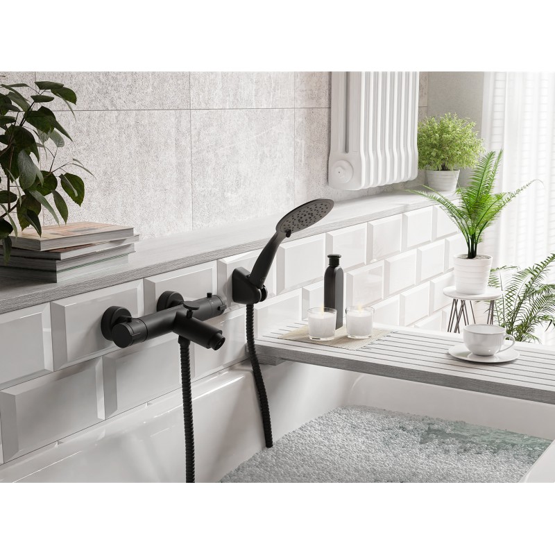 Zestaw Natryskowy Punktowy Czarny FINO