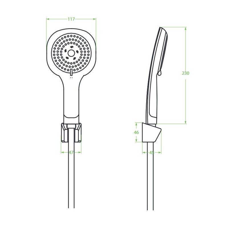 Zestaw Natryskowy Punktowy Chrom Biel LUCAS Zestaw Natryskowy Punktowy Chrom Biel LUCAS