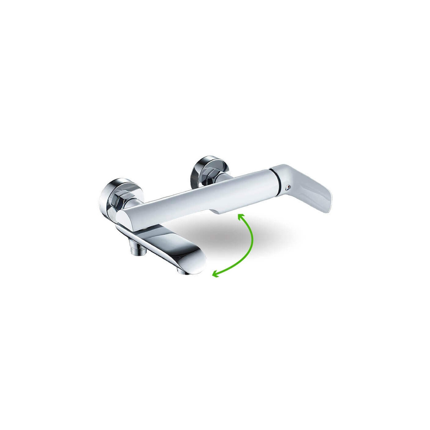 Kolumna Natryskowa z Baterią ALEA Biała Chrom