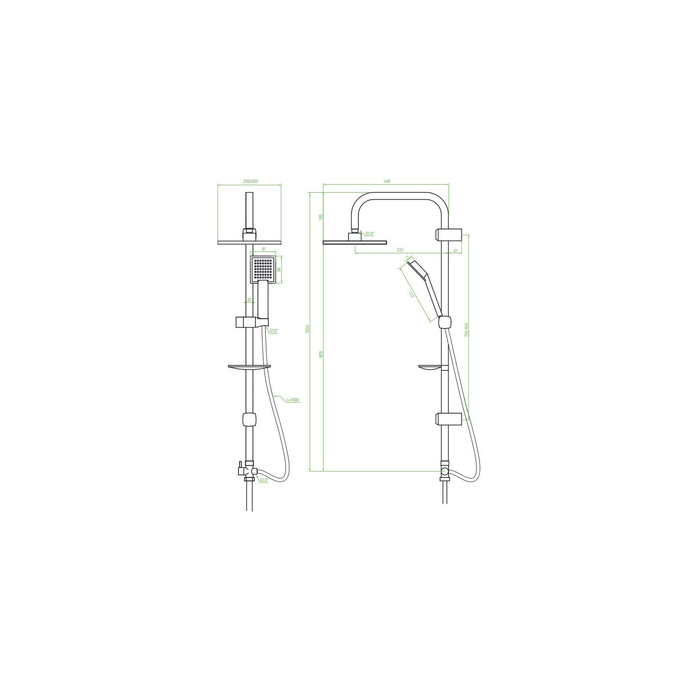 Kolumna Natryskowa DROP Chrom Kolumna Natryskowa DROP Chrom