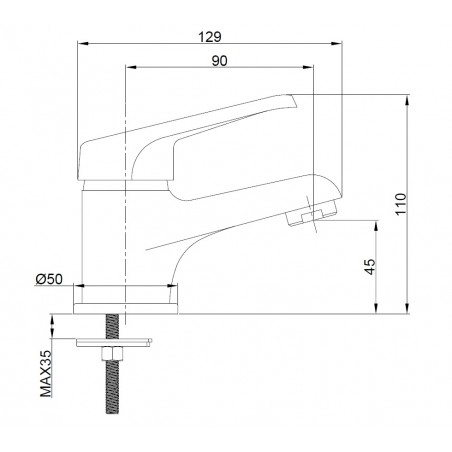 Bateria Umywalkowa Chrom GRACE