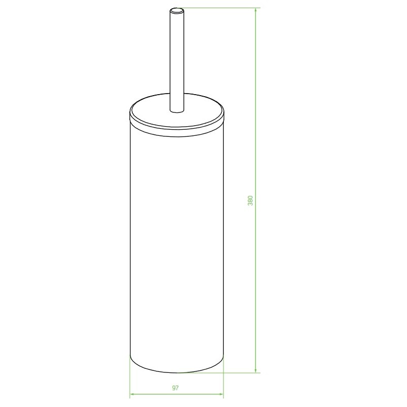Szczotka do WC Wolnostojąca Toaletowa MIRI Chrom