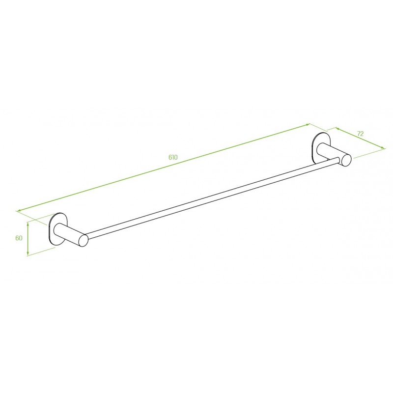 Wieszak na Ręcznik Ścienny Czarny MIRI