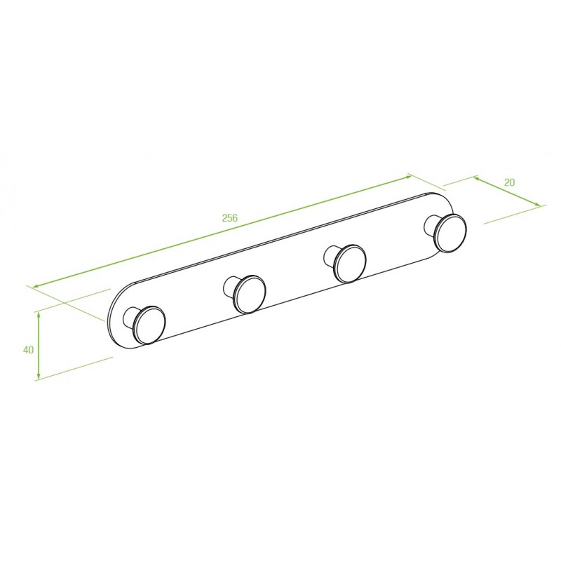 Wieszak do Łazienki Ścienny Chrom MIRI