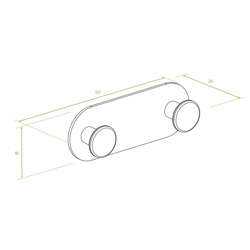 Wieszak do Łazienki Ścienny Czarny MIRI Wieszak do Łazienki Ścienny Czarny MIRI
