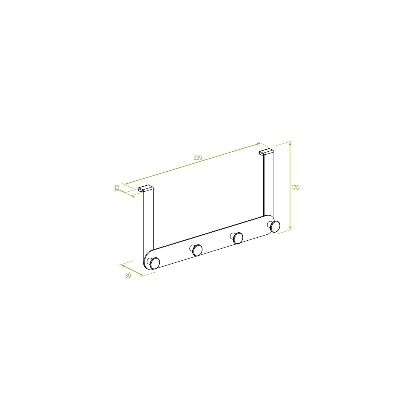 Wieszak do Łazienki na Kabinę Prysznicową Biały MIRI