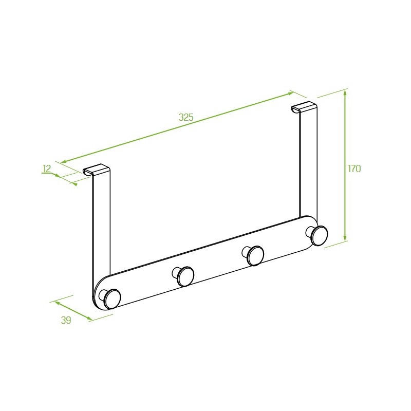 Wieszak do Łazienki na Kabinę Prysznicową Złoty MIRI