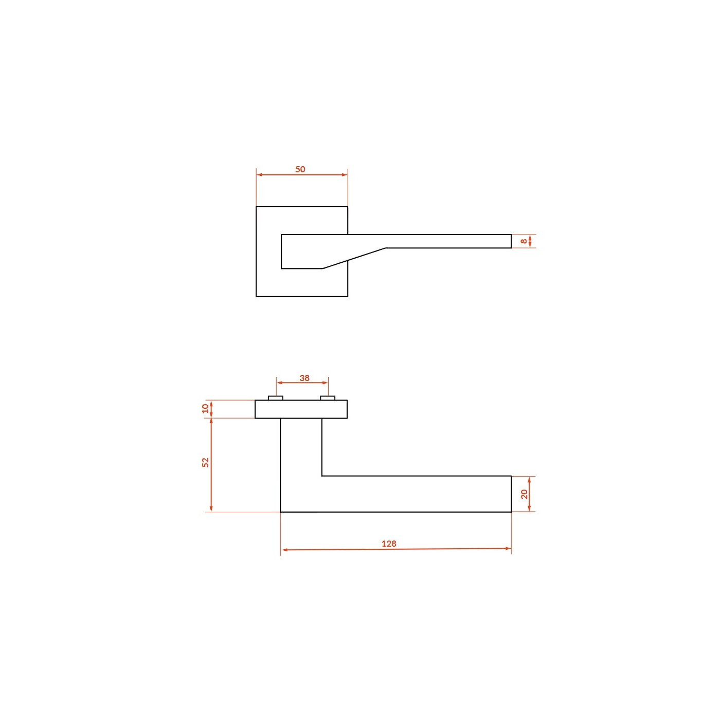 Klamka Wewnętrzna na Rozecie AREUS