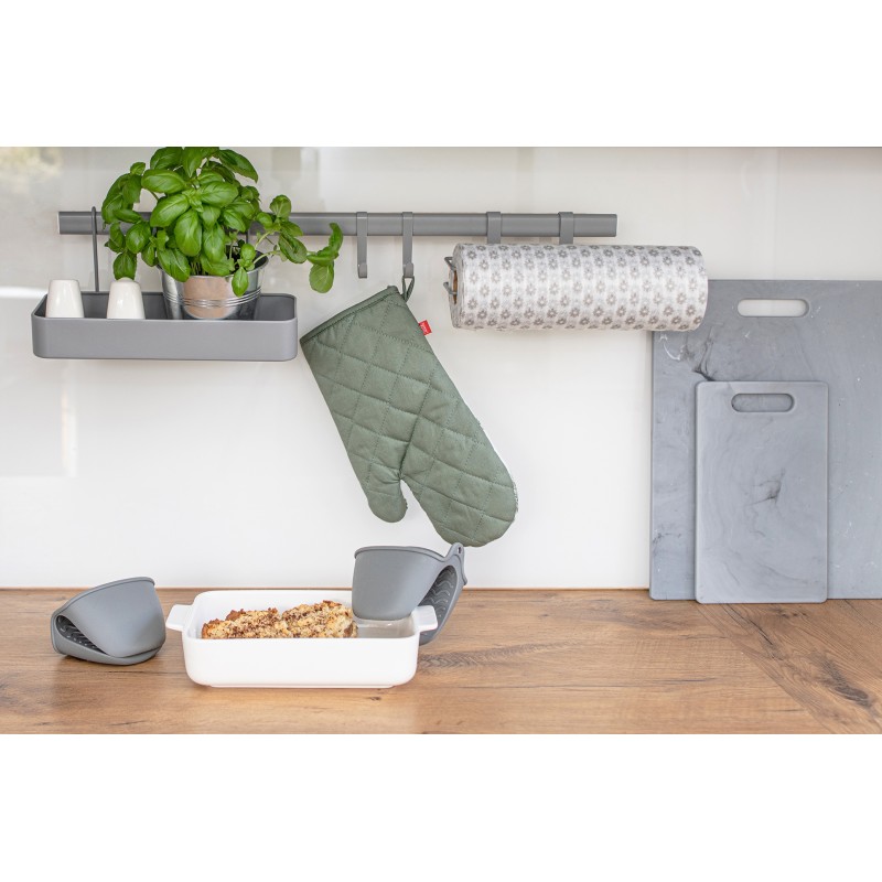 Reling Kuchenny Szary Półka Uchwyt Haczyki II Gatunek