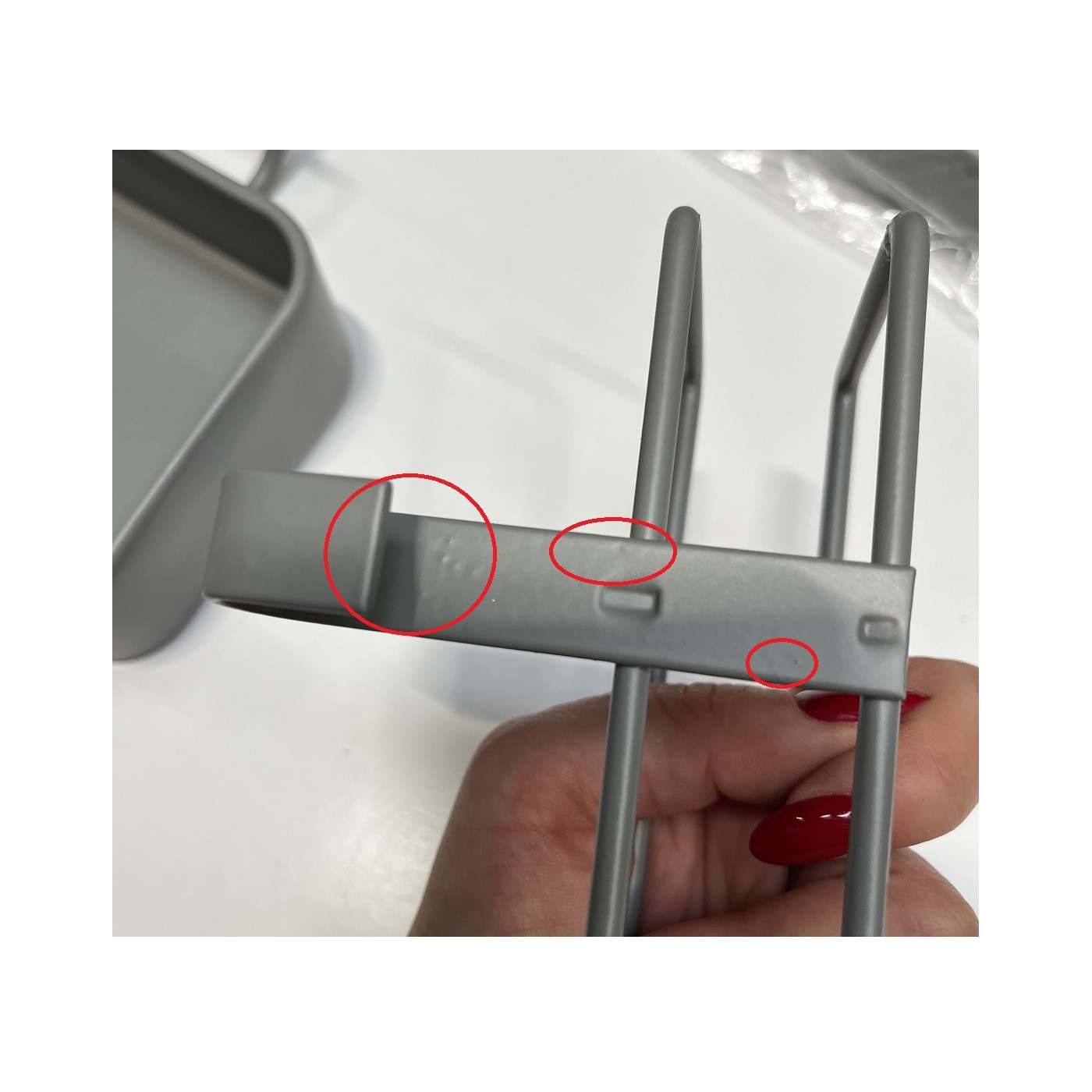 Reling Kuchenny Szary Półka Uchwyt Haczyki II Gatunek