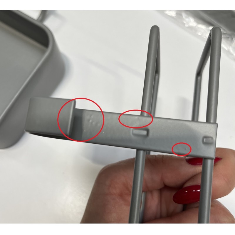 Reling Kuchenny Szary Półka Uchwyt Haczyki II Gatunek