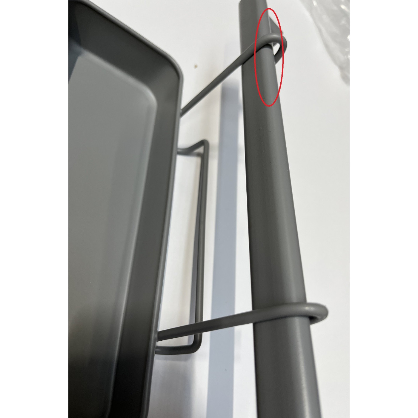 Reling Kuchenny Szary Półka Uchwyt Haczyki II Gatunek