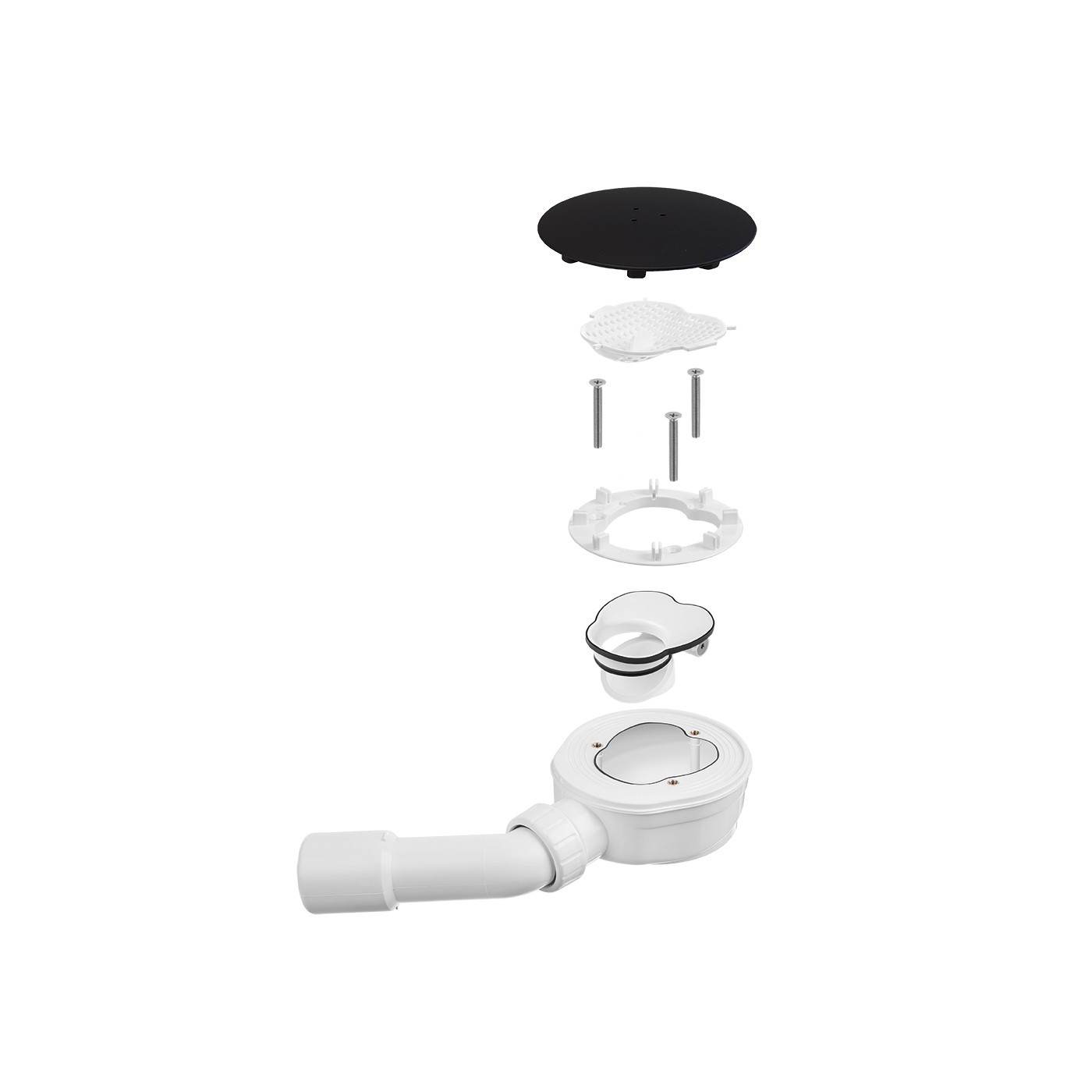 Syfon do Brodzika Suchy Syfon do Brodzika Czarny 90 mm Syfon do Brodzika Suchy Syfon do Brodzika Czarny 90 mm