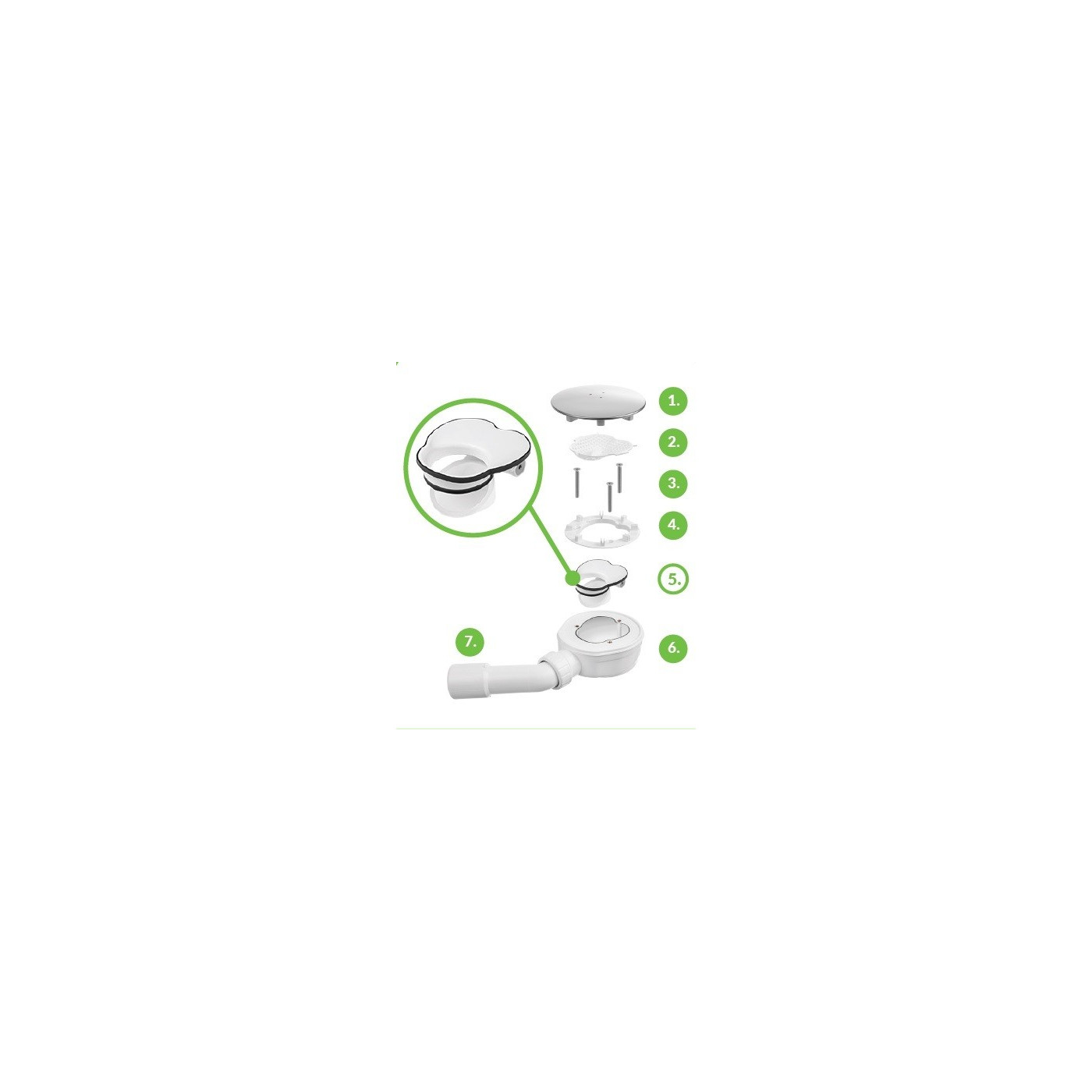 Syfon do Brodzika Suchy Syfon do Brodzika Czarny 90 mm Syfon do Brodzika Suchy Syfon do Brodzika Czarny 90 mm