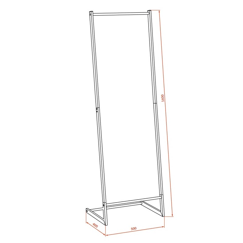 Wieszak stojący Garderoba Stojąca Czarna LIVIA Wieszak stojący Garderoba Stojąca Czarna LIVIA