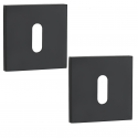 Rozety Kwadratowe Klucz Szyldy do Klamki Wewnętrznej Czarne Rozety Kwadratowe Klucz Szyldy do Klamki Wewnętrznej Czarne