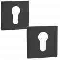 Rozety Kwadratowe Wkładka Szyldy do Klamki Wewnętrznej Czarne