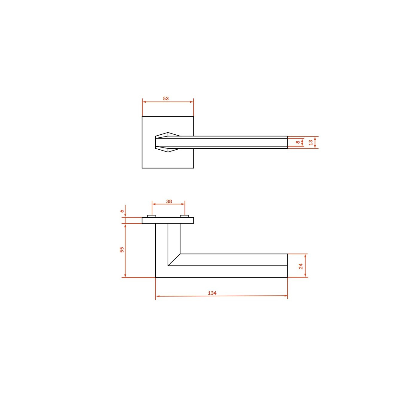 Klamka do Drzwi Wewnętrznych Złota LIBIA Klamka do Drzwi Wewnętrznych Złota LIBIA