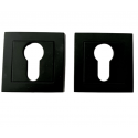 Klamka Czarna Matowa do Drzwi Wewnętrznych Wkładka Zestaw z Rozetami KANT