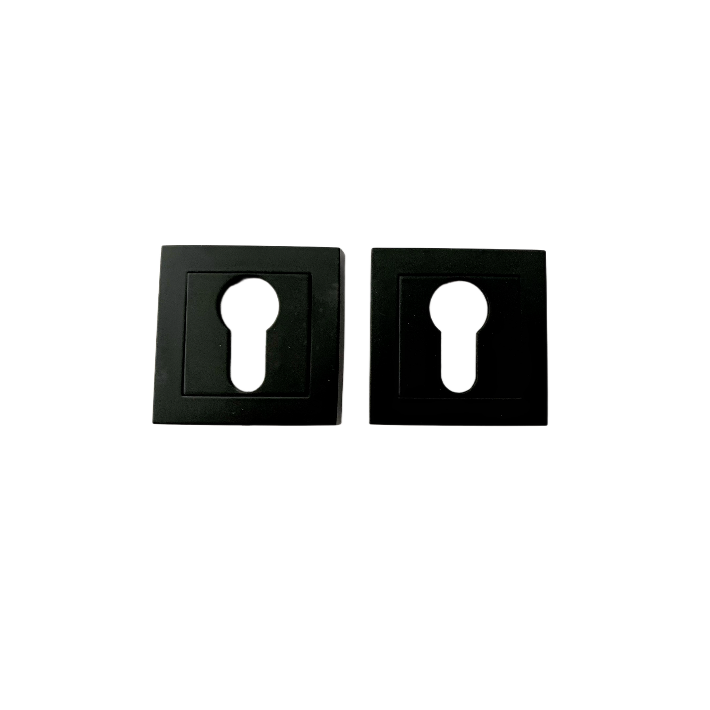 Klamka Czarna Matowa do Drzwi Wewnętrznych Wkładka Zestaw z Rozetami KANT