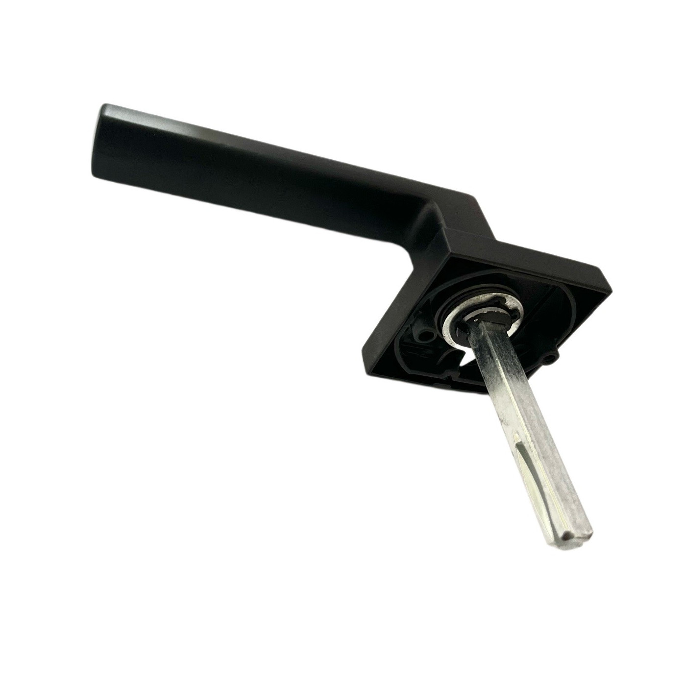 Klamka Czarna Matowa do Drzwi Wewnętrznych WC Zestaw z Rozetami KANT Klamka Czarna Matowa do Drzwi Wewnętrznych WC Zestaw z Rozetami KANT