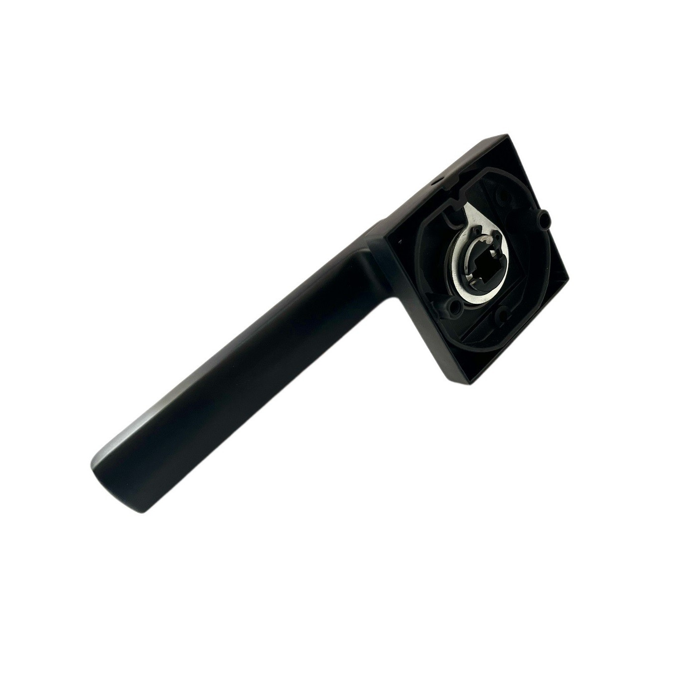 Klamka Czarna Matowa do Drzwi Wewnętrznych WC Zestaw z Rozetami KANT Klamka Czarna Matowa do Drzwi Wewnętrznych WC Zestaw z Rozetami KANT