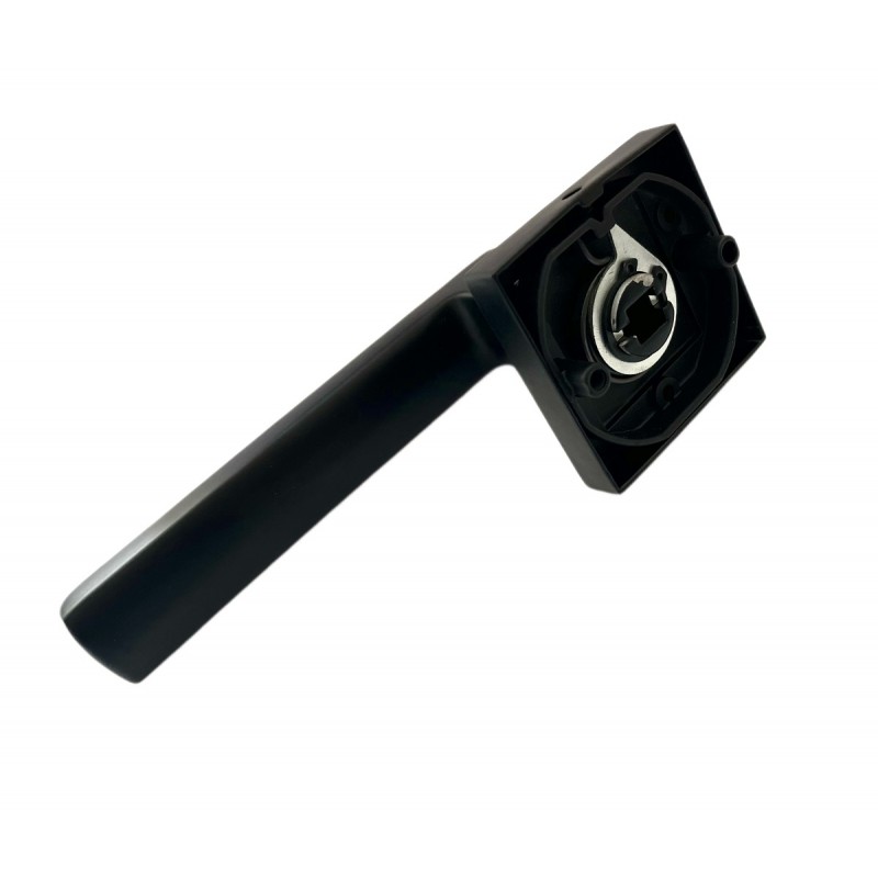 Klamka Czarna Matowa do Drzwi Wewnętrznych WC Zestaw z Rozetami KANT Klamka Czarna Matowa do Drzwi Wewnętrznych WC Zestaw z Rozetami KANT