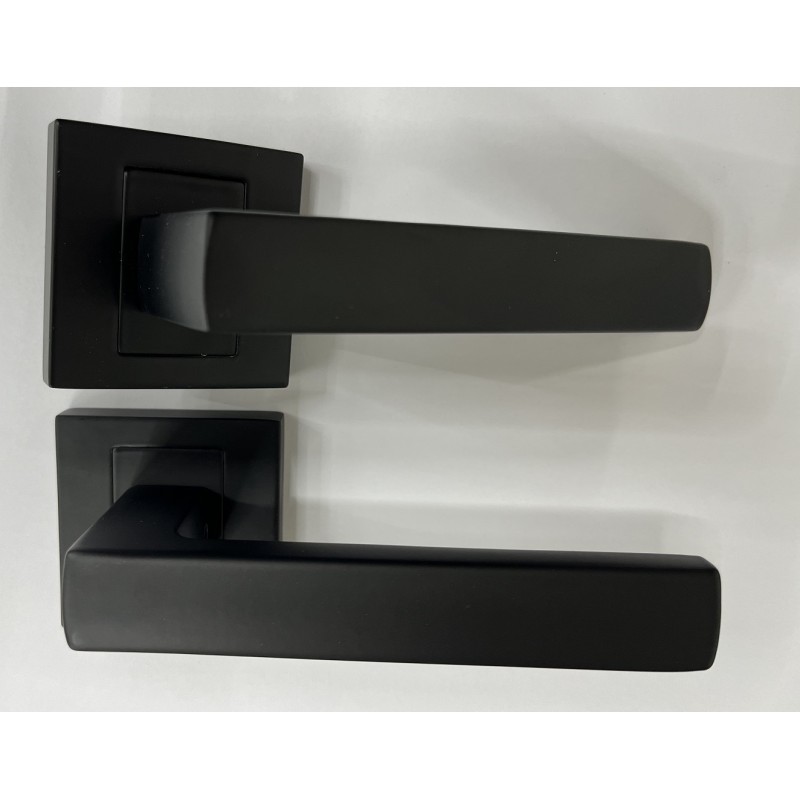 Klamka Czarna Matowa do Drzwi Wewnętrznych CUBE Klamka Czarna Matowa do Drzwi Wewnętrznych CUBE