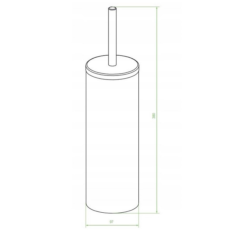 Złota Szczotka do WC Wolnostojąca Toaletowa MIRI Różowe Złoto Złota Szczotka do WC Wolnostojąca Toaletowa MIRI Różowe Złoto