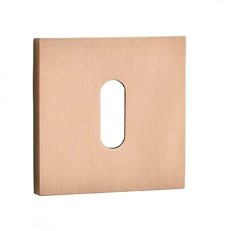 Rozety Kwadratowe Klucz Szyldy do Klamki Wewnętrznej Różowe Złoto