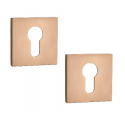 Rozety Kwadratowe Wkładka Szyldy do Klamki Wewnętrznej Różowe Złoto