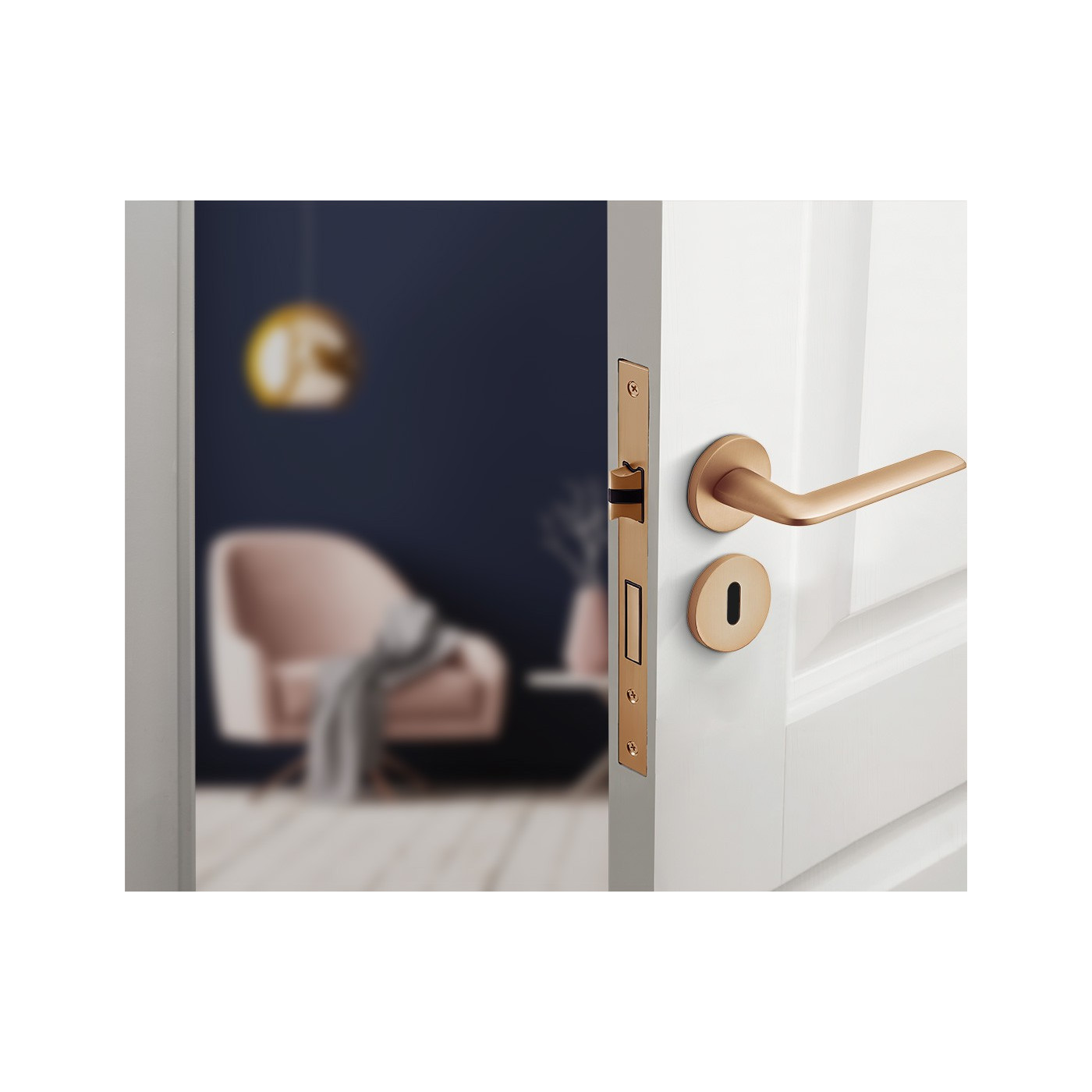 Klamka do Drzwi Wewnętrznych Klamka Wewnętrzna Różowe Złoto Maroko