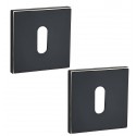Rozety Kwadratowe Klucz Szyldy do Klamki Wewnętrznej Czarne