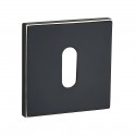 Rozety Kwadratowe Klucz Szyldy do Klamki Wewnętrznej Czarne