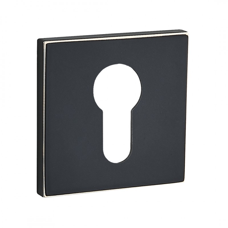 Rozety Kwadratowe Wkładka Szyldy do Klamki Wewnętrznej Czarne