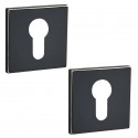 Rozety Kwadratowe Wkładka Szyldy do Klamki Wewnętrznej Czarne