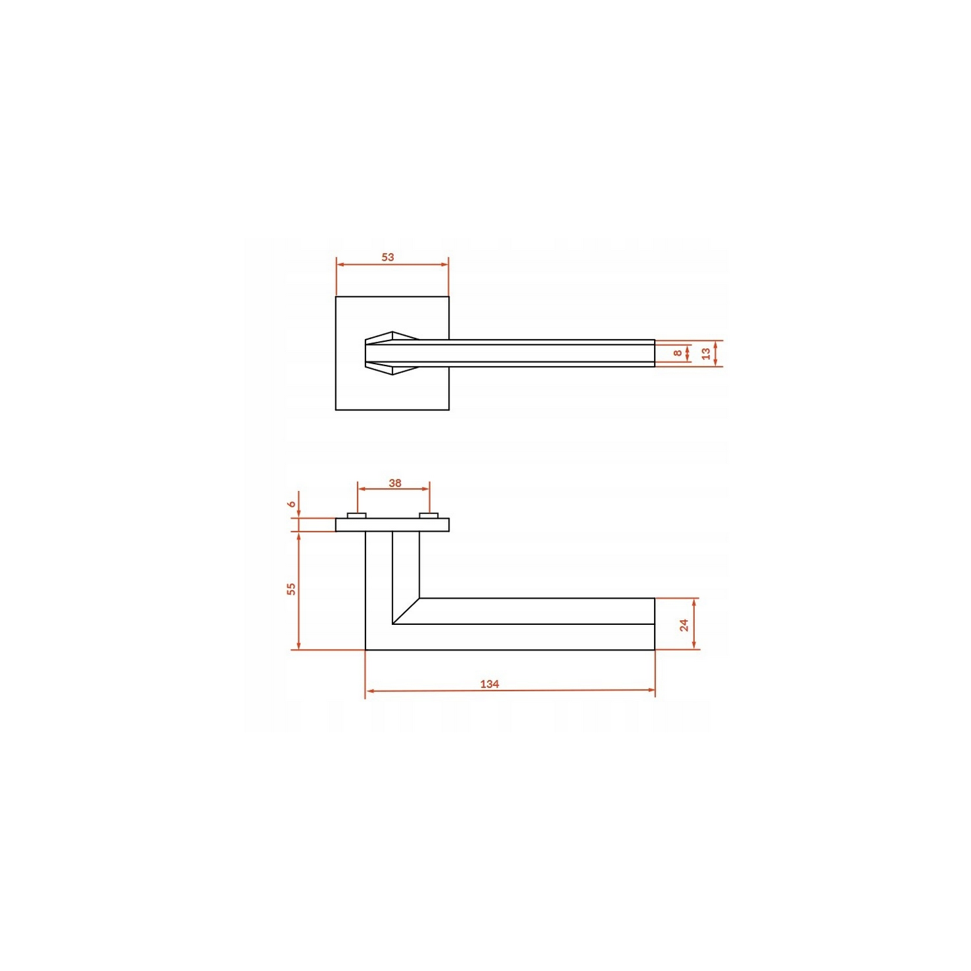Klamka do Drzwi Wewnętrznych Czarna z Elementami Złota LIBIA Klamka do Drzwi Wewnętrznych Czarna z Elementami Złota LIBIA